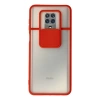Xiaomi Redmi Note 9 Pro Kılıf Palm Buzlu Kamera Sürgülü Silikon - Kırmızı