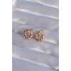 XUPİNG Rose Renk Oval Zirkon Taşlı Burgu Model Küpe 5886