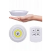 Yapışkanlı 3lü Spot Led Işık Lamba Montajsız Pilli Uzaktan Kumandalı