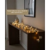 Yaprak Şekilli Gümüş LED Işık Pilli Dekoratif Aydınlatma