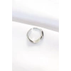 Yassı Silver Renk Ayarlanabilir Yüzük - TJ-BYK3100