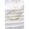 Yılan Model Pirinç Gold Renk Kadın Kelepçe Bileklik - TJ-BB8091