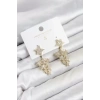 Yıldız Model Gold Renk Zirkon Taşlı Küpe TJ-BKP11891