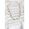 Yıldız Model Pirinç Gold Renk Kadın Kolye - TJ-BKO10823