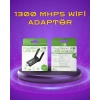 Yüksek Hızlı 1200 Mbps Çift Bant USB WiFi Adaptör – Güçlü Sinyal Geniş Uyumluluk