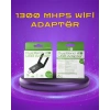 Yüksek Hızlı 1200 Mbps Çift Bant USB WiFi Adaptör – Güçlü Sinyal Geniş Uyumluluk