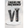 Yüksek Performanslı 3 Başlıklı Profesyonel Şarjlı Islak ve Kuru Kullanıma Uygun