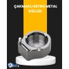 Yuvarlak Çakmaklı Küllük Dayanıklı Metal Yapı