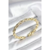Zincir Model Gold Renk Pirinç Kadın Bileklik - TJ-BB8016