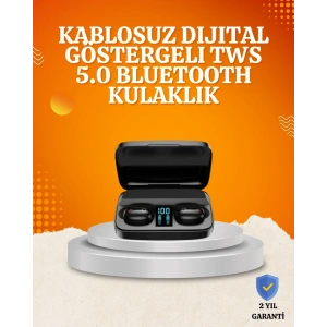 USLUCAN ALIŞVERİŞ 1800 mAh Güçlü Şarj Kutusu ile Bluetooth Kulaklık Seti