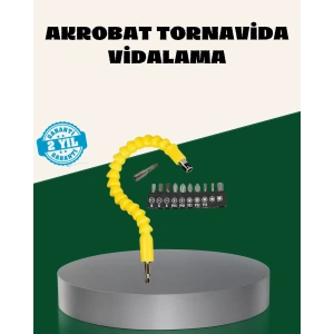 USLUCAN ALIŞVERİŞ 12 Parça Akrobat Bits Seti Çok Amaçlı Vidalama Dayanıklı Çelik