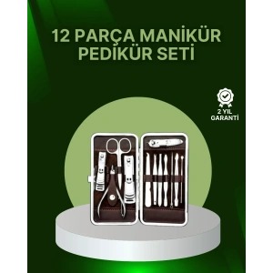 USLUCAN ALIŞVERİŞ 12 Parçalık Özel Deri Çantalı Kişisel Bakım Seti