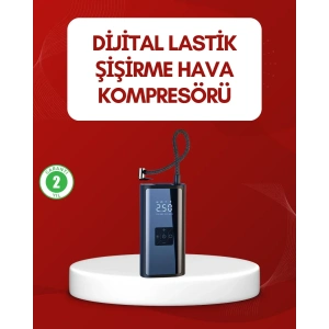 USLUCAN ALIŞVERİŞ 12V Uyumlu Çok İşlevli Akıllı Araç Lastik Pompası