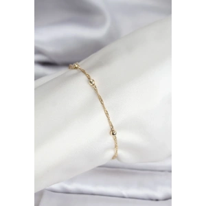 USLUCAN ALIŞVERİŞ 14K Gold Renk Kaplama Topçuklu Model CM Kadın Bileklik