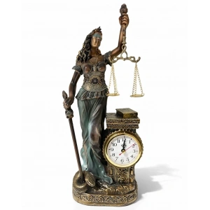 USLUCAN ALIŞVERİŞ 15x10 cm Polyester Saatli Adalet Figürü