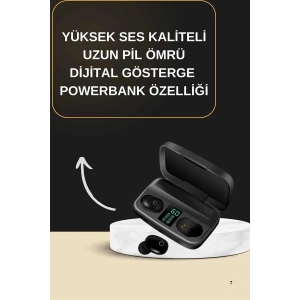 USLUCAN ALIŞVERİŞ 2025 Yeni Model Bluetooth Kulaklık Stereo TWS Kulaklık 5.0 Bluetooth Yüksek Ses Kaliteli