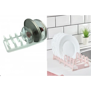 USLUCAN ALIŞVERİŞ 2li Set Tencere Kapağı Organizeri Ve Pratik Tabaklık