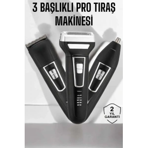 USLUCAN ALIŞVERİŞ 3 Başlıklı Profesyonel Tıraş Makinesi