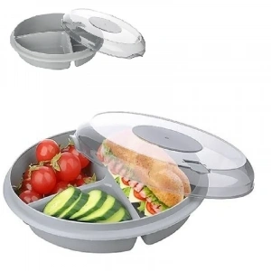 USLUCAN ALIŞVERİŞ 3 Bölmeli Kapaklı Pratik Kahvaltılık