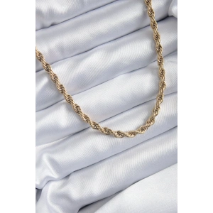 USLUCAN ALIŞVERİŞ 316L Çelik Gold Renk 60 cm Burgu Model Kadın Kolye