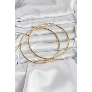 USLUCAN ALIŞVERİŞ 316L Çelik Gold Renk 75 mm Halka Küpe