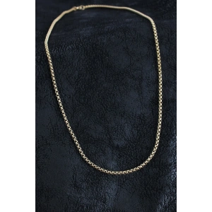 USLUCAN ALIŞVERİŞ 316L Çelik Örme Zincir Model Gold Renk Erkek Kolye