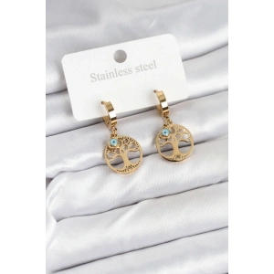 USLUCAN ALIŞVERİŞ 316L Çelik Yaşam Ağacı Model Kadın Küpe