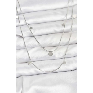 USLUCAN ALIŞVERİŞ 316L Çelik Zincir Gümüş Renk Pullu Kadın Kolye