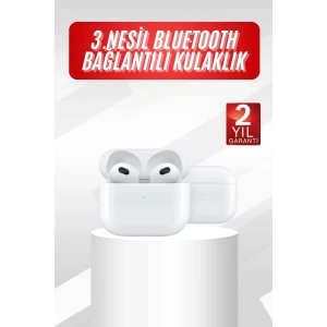 USLUCAN ALIŞVERİŞ 3.Nesil İOS Android Uyumlu Bluetooth 5.0 Beyaz Çağrı Cevaplama