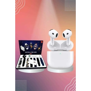 USLUCAN ALIŞVERİŞ 3.Nesil TWS Bluetooth Kulaklık Bluetooth Bağlantılı Akıllı Saat Amoled Ekran Plastik Hasır Kordon