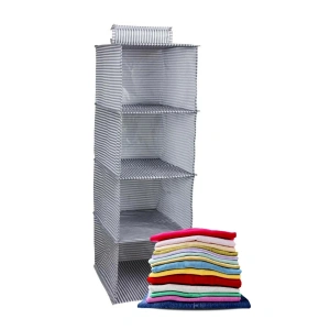 USLUCAN ALIŞVERİŞ  4 Gözlü Dolap Organizer Zebra Model