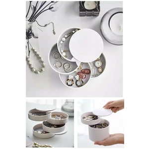 USLUCAN ALIŞVERİŞ 4 Katlı Dönebilen Silindir Takı Ve Makyaj Organizer Kutusu