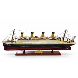 USLUCAN ALIŞVERİŞ 55x23 cm Özel Tasarım Işıklı Ahşap Titanik Gemi