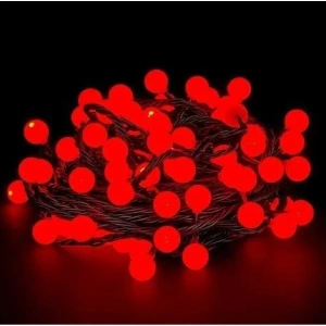 USLUCAN ALIŞVERİŞ 5m 28 Led Kırmızı Işık Siyah Kablo Fişli
