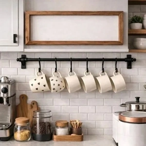 USLUCAN ALIŞVERİŞ 8 Kancalı Yapışkanlı Askı Aparatı