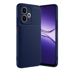 USLUCAN ALIŞVERİŞ A5 Pro 4G Kılıf Auto Focus Karbon Kapak - Lacivert