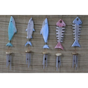 USLUCAN ALIŞVERİŞ Ahşap Balıklı Metal Çan