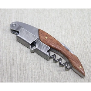 USLUCAN ALIŞVERİŞ Ahşap Paslanmaz Çelik Tirbuşon Açacak