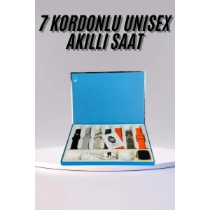 USLUCAN ALIŞVERİŞ Akıllı Saat Unisex Akıllı Saat Çoklu Kordon Seçeneği Çelik Kordon Plastik Kordon