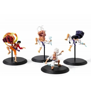 USLUCAN ALIŞVERİŞ Anime One Piece Luffy Figürü 4lü Set