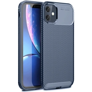 USLUCAN ALIŞVERİŞ Apple iPhone 11 Kılıf Auto Focus Karbon Kapak - Lacivert