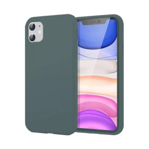 USLUCAN ALIŞVERİŞ Apple iPhone 11 Kılıf First Silikon - Koyu Yeşil