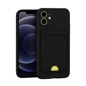 USLUCAN ALIŞVERİŞ Apple iPhone 11 Kılıf Kelvin Kartvizitli Silikon - Siyah