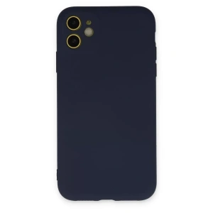 USLUCAN ALIŞVERİŞ Apple iPhone 11 Kılıf Nano içi Kadife Silikon - Lacivert