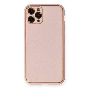 USLUCAN ALIŞVERİŞ Apple iPhone 11 Pro Kılıf Coco Deri Silikon Kapak - Pembe