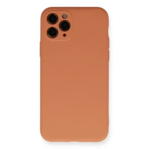 USLUCAN ALIŞVERİŞ Apple iPhone 11 Pro Kılıf Nano içi Kadife Silikon - Mat Turuncu
