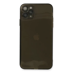 USLUCAN ALIŞVERİŞ Apple iPhone 11 Pro Max Kılıf Fly Lens Silikon - Siyah