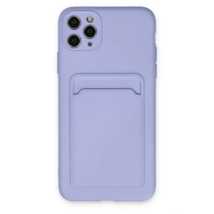 USLUCAN ALIŞVERİŞ Apple iPhone 11 Pro Max Kılıf Kelvin Kartvizitli Silikon - Lila