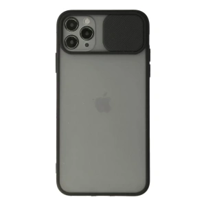 USLUCAN ALIŞVERİŞ Apple iPhone 11 Pro Max Kılıf Palm Buzlu Kamera Sürgülü Silikon - Siyah