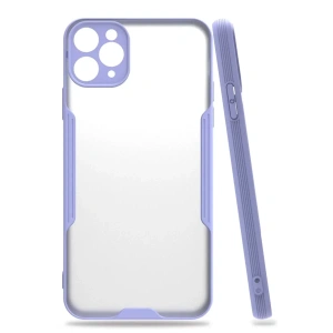 USLUCAN ALIŞVERİŞ Apple iPhone 11 Pro Max Kılıf Platin Silikon - Lila